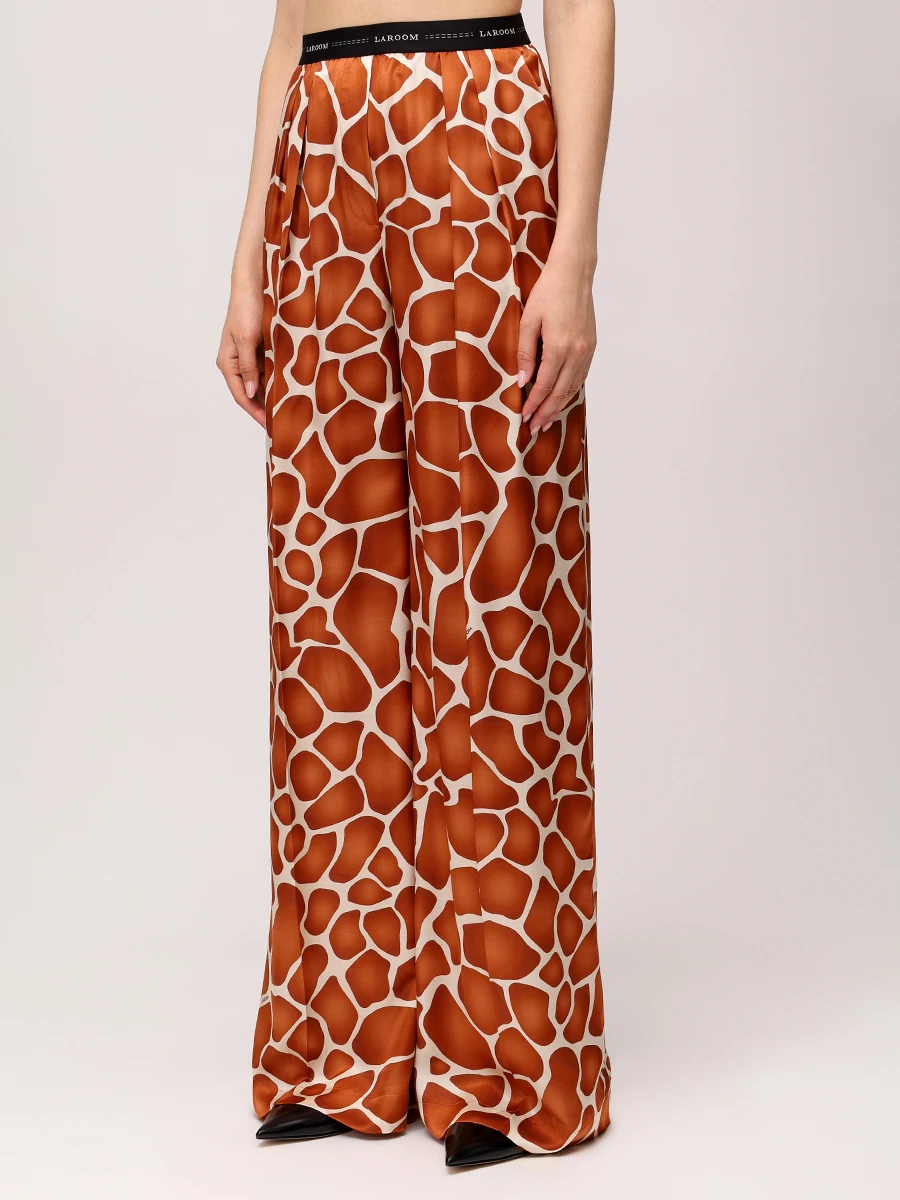 Брюки из хлопка и шелка