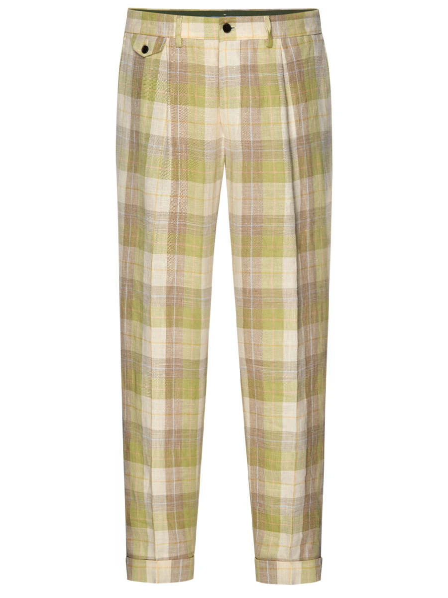 Брюки изо льна и хлопка