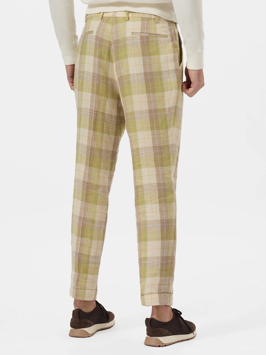 Брюки изо льна и хлопка