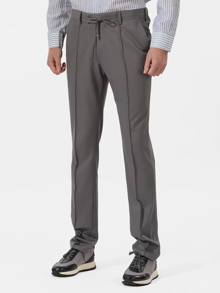 Брюки однотонные