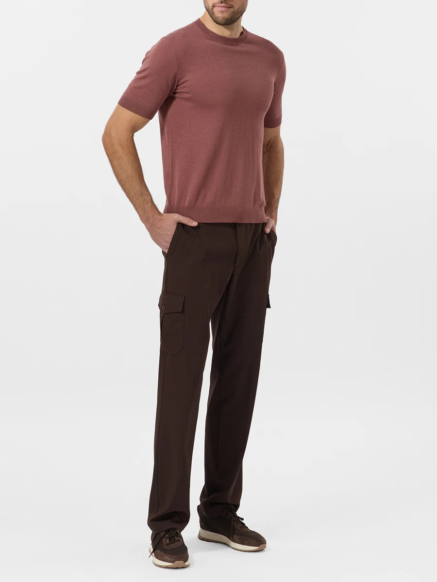 Брюки-карго однотонные