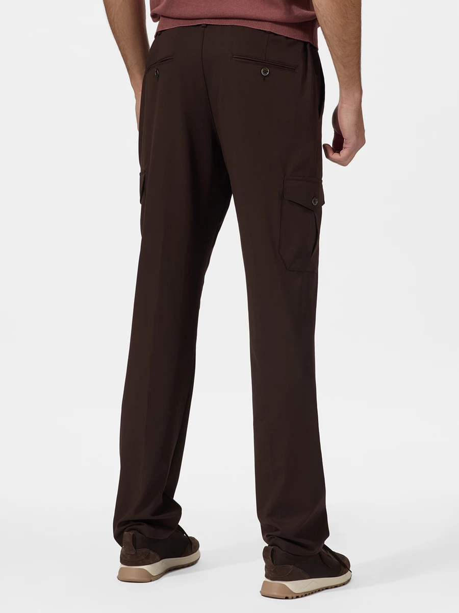 Брюки-карго однотонные