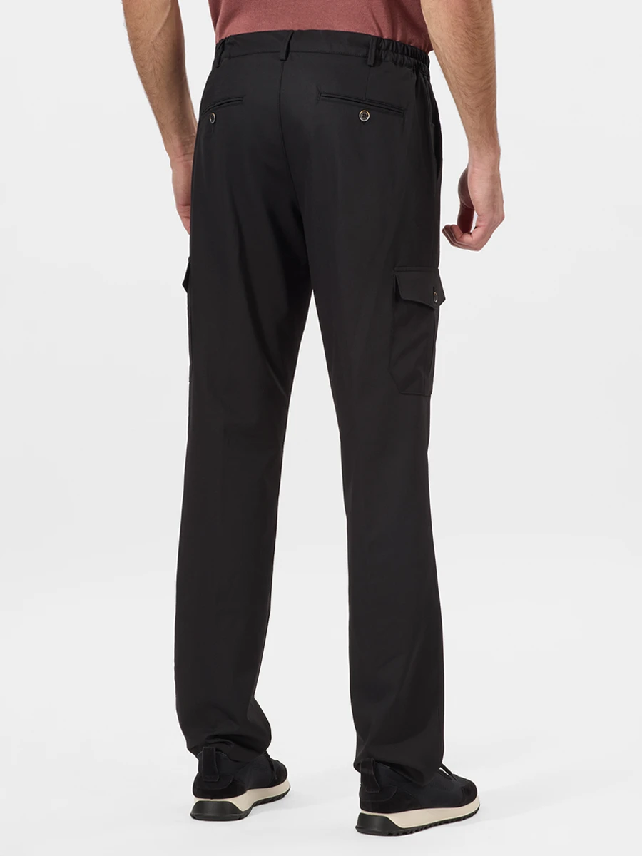 Брюки-карго однотонные