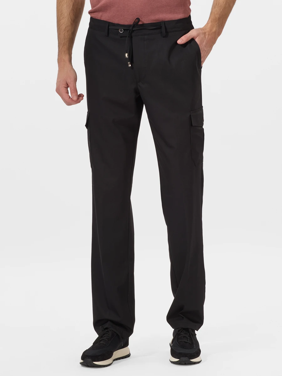 Брюки-карго однотонные
