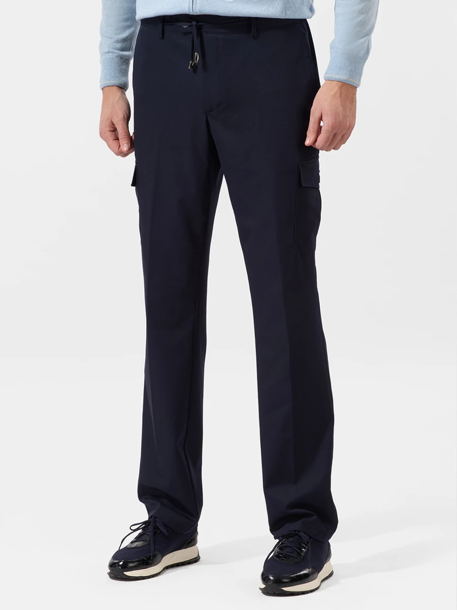 Брюки-карго однотонные