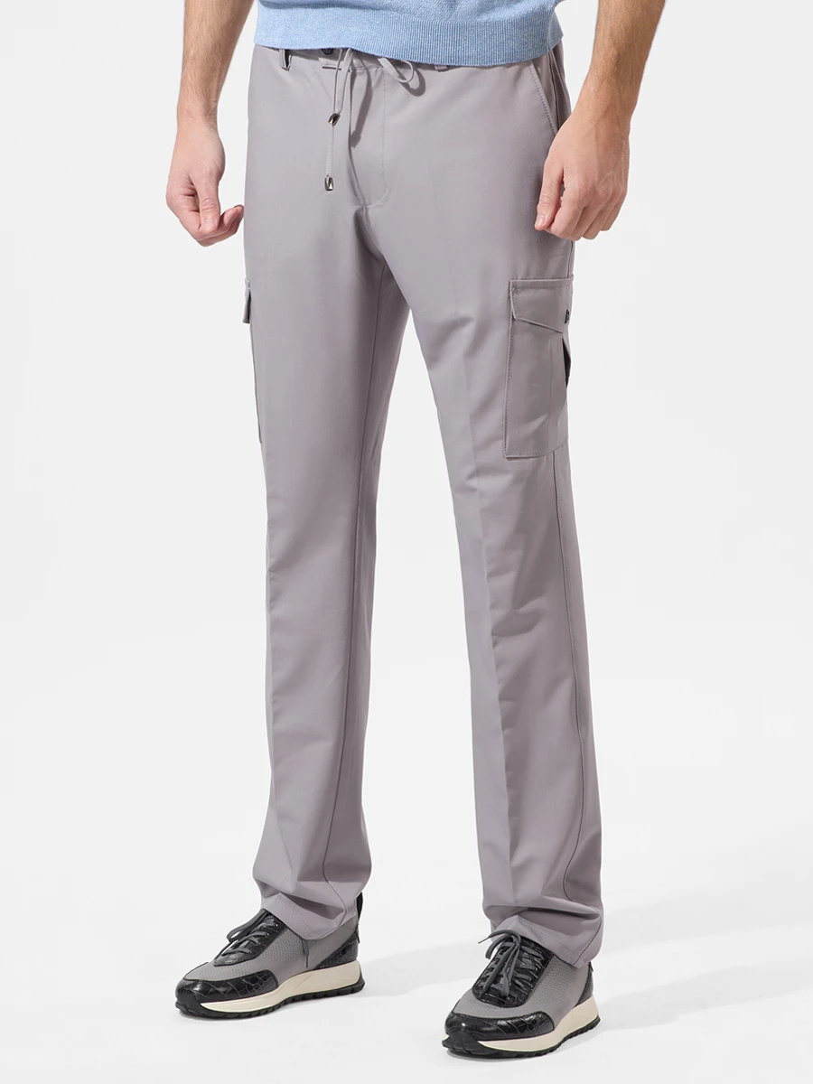 Брюки-карго однотонные