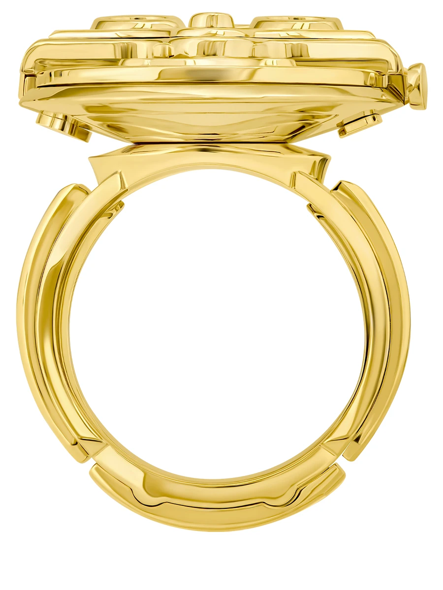 Кольцо с бриллиантами, рубинами, сапфирами и изумрудами