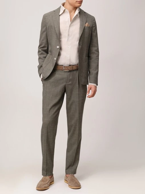 Костюм из шерсти и льна BOSS