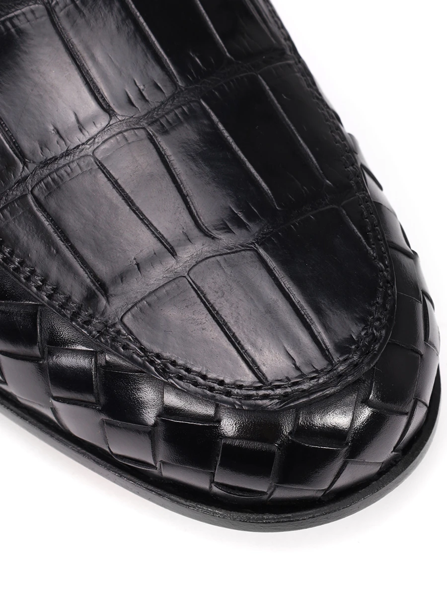 Лоферы с кожей крокодила