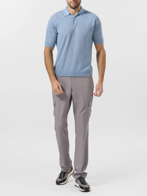 Поло изо льна и хлопка RASCHINI