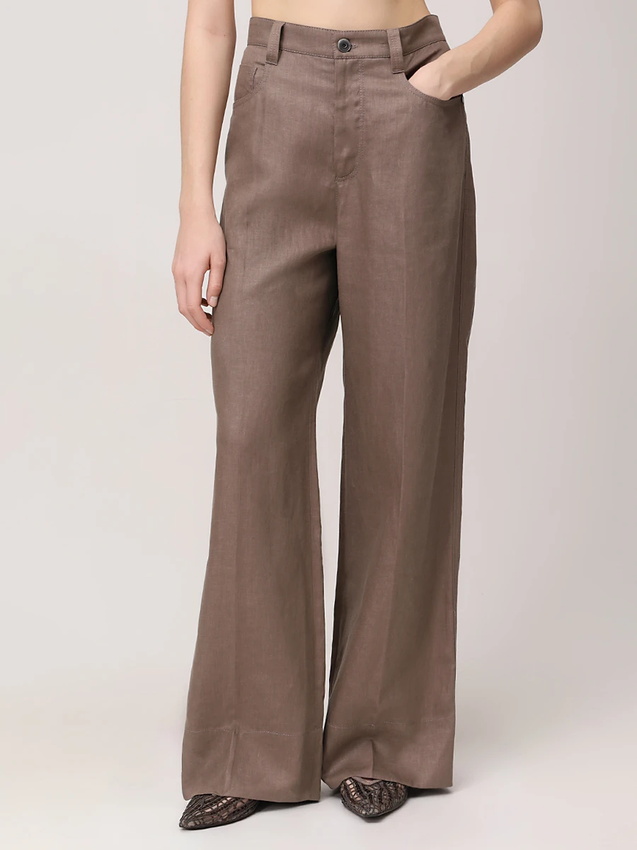 Джинсы льняные