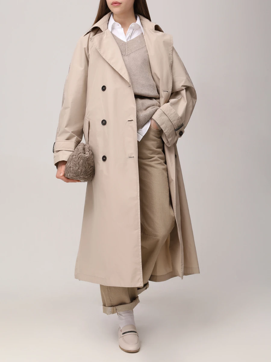 Плащ однотонный