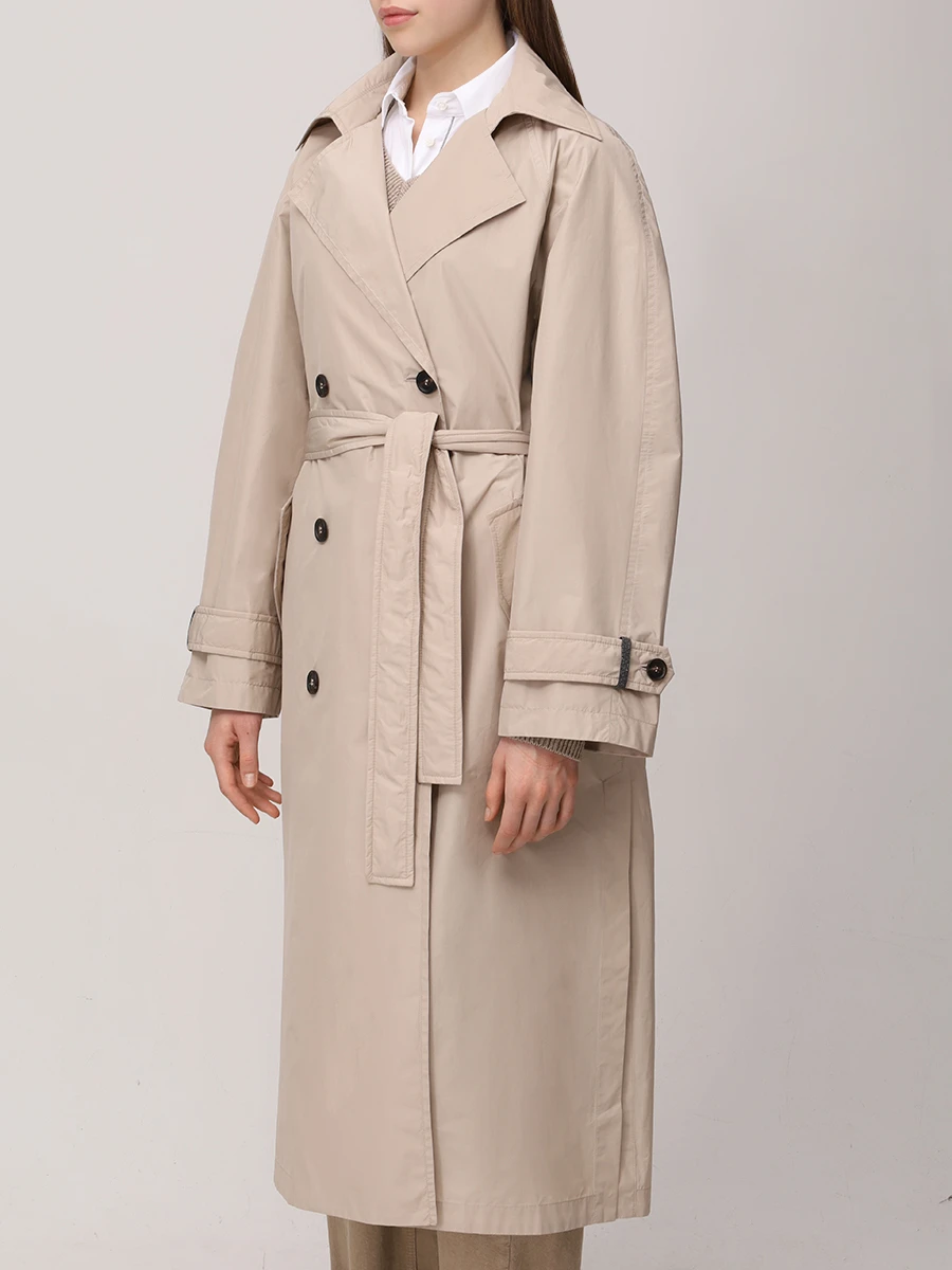 Плащ однотонный