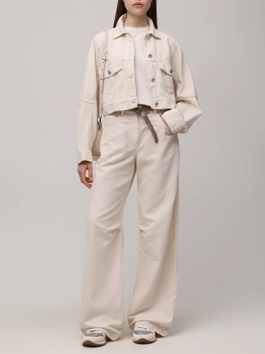 Джинсы из хлопка и льна