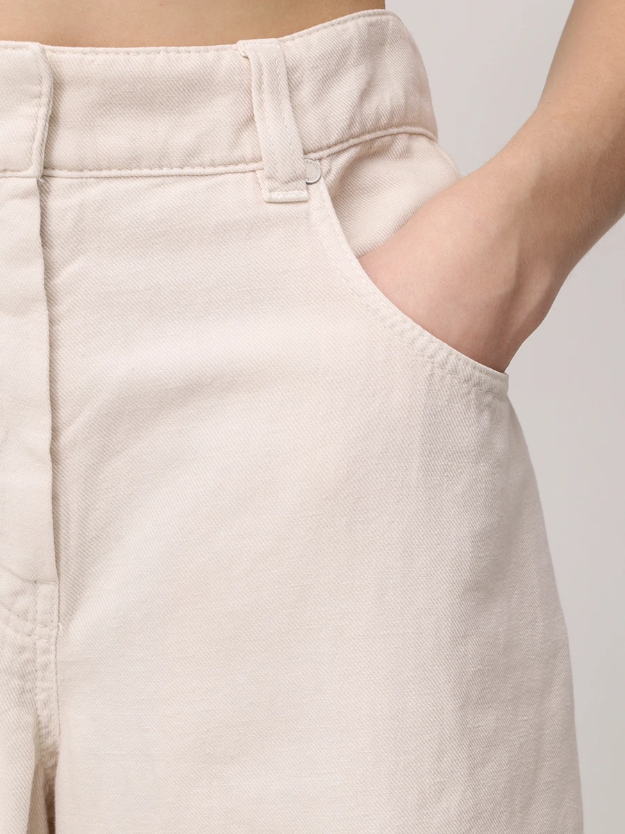 Джинсы из хлопка и льна