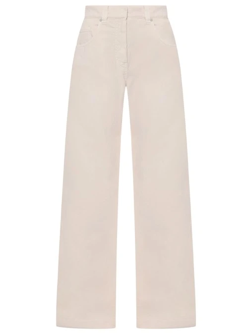 Джинсы из хлопка и льна BRUNELLO CUCINELLI