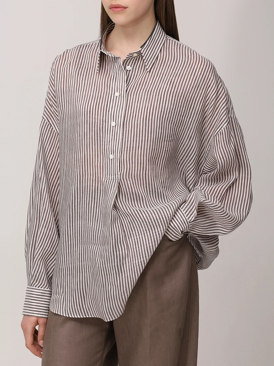 Рубашка изо льна и шелка