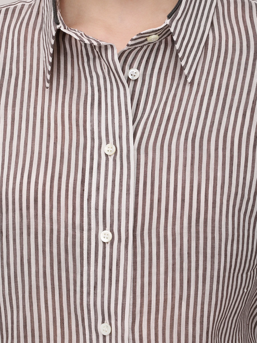 Рубашка изо льна и шелка