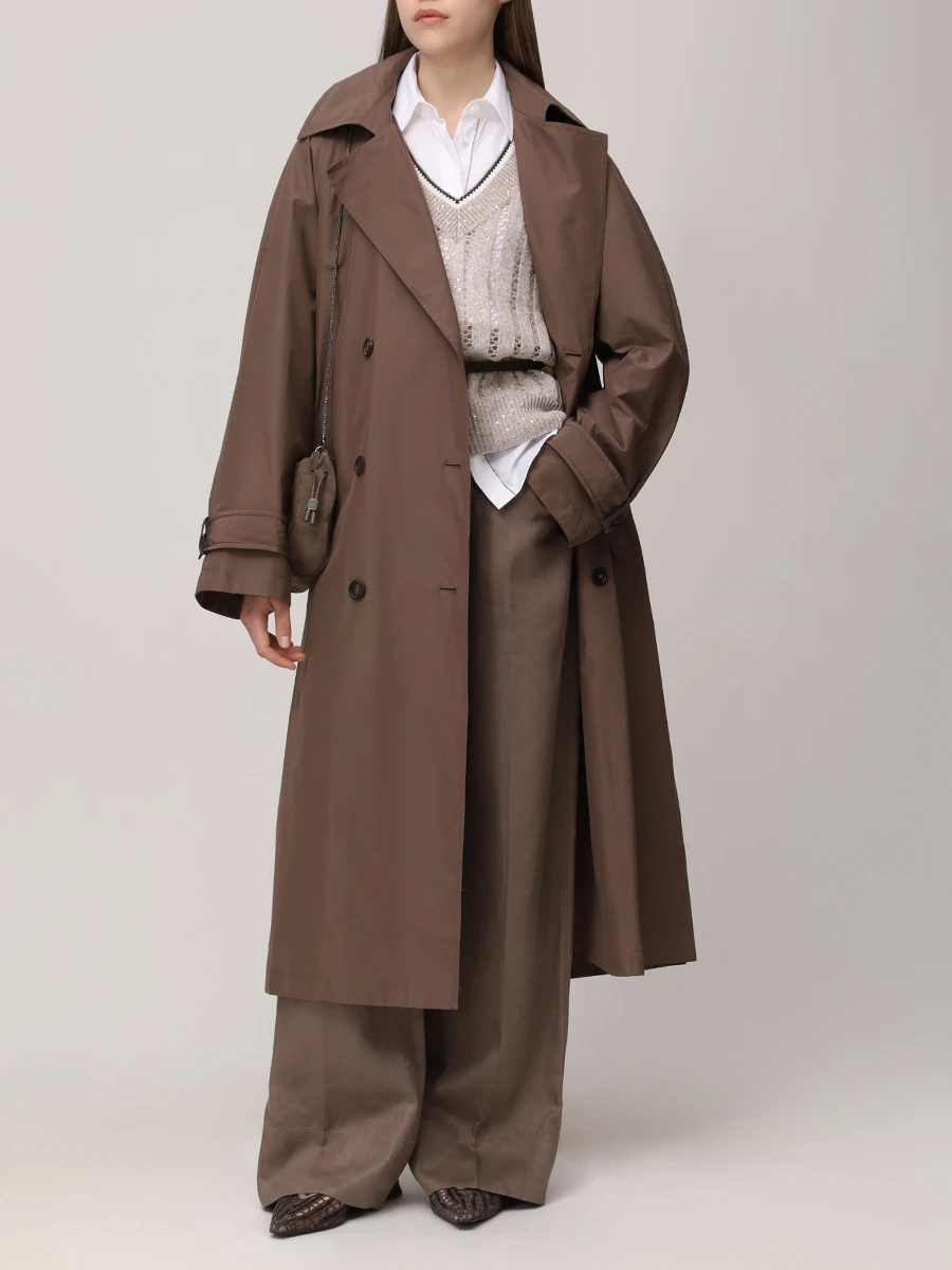 Плащ однотонный