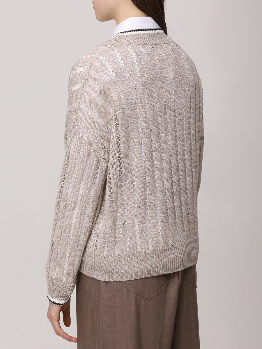 Пуловер льняной