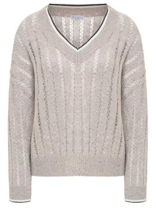 Пуловер льняной BRUNELLO CUCINELLI