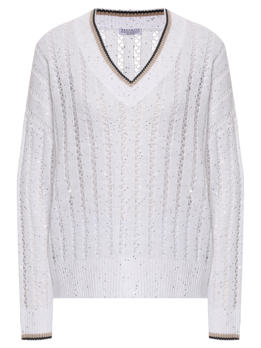 Пуловер льняной