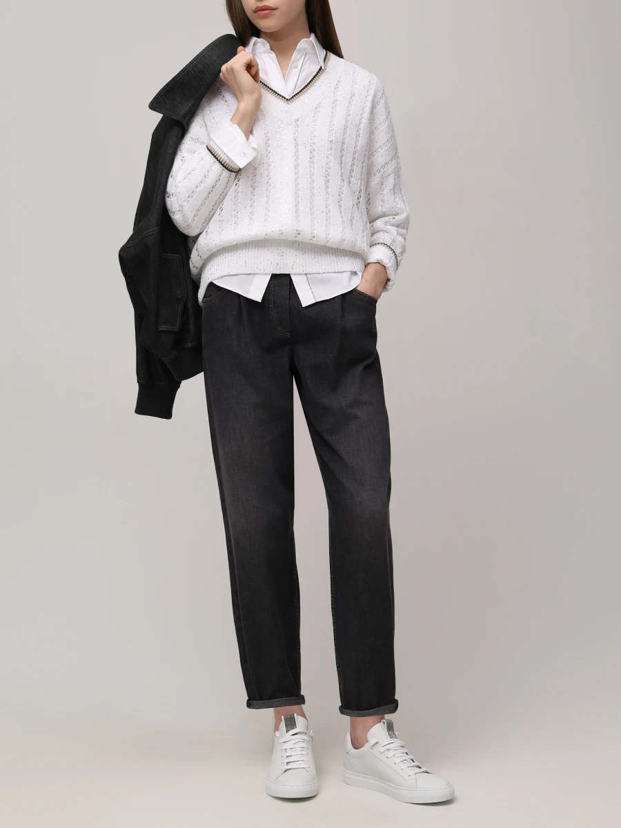 Пуловер льняной