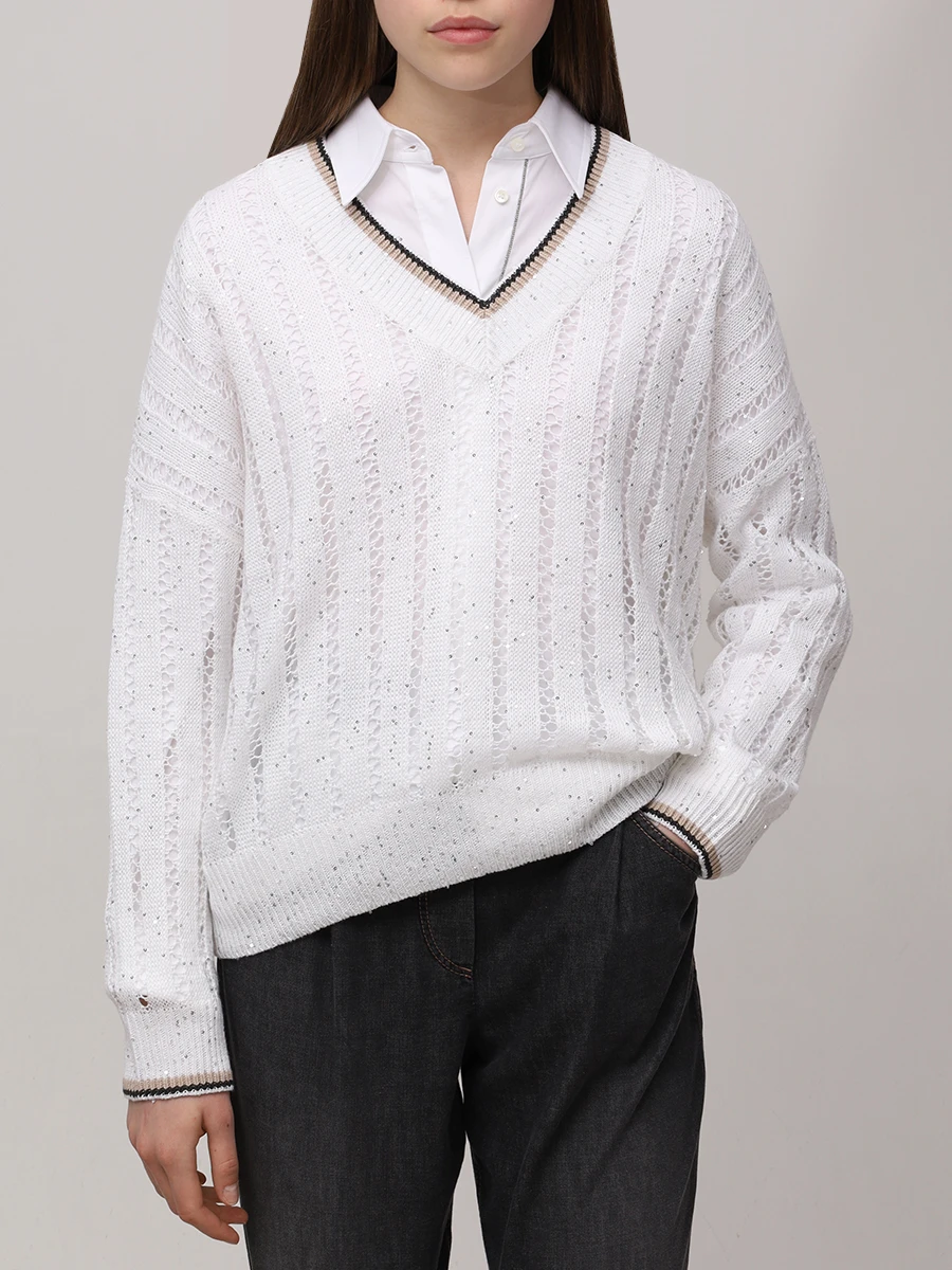 Пуловер льняной