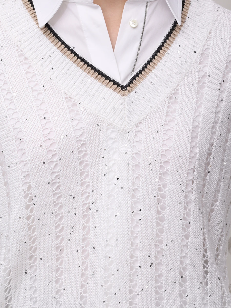 Пуловер льняной