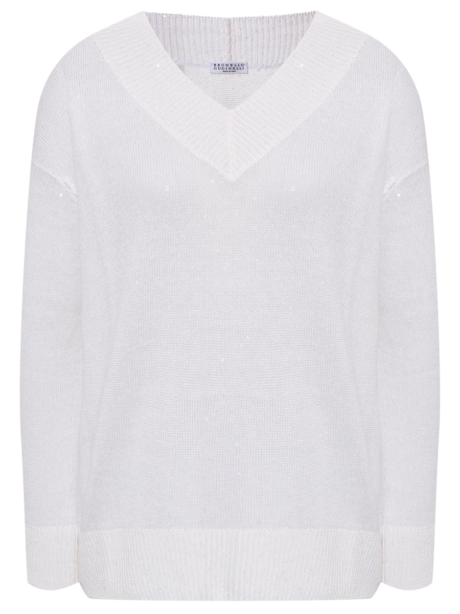 Пуловер изо льна и шелка