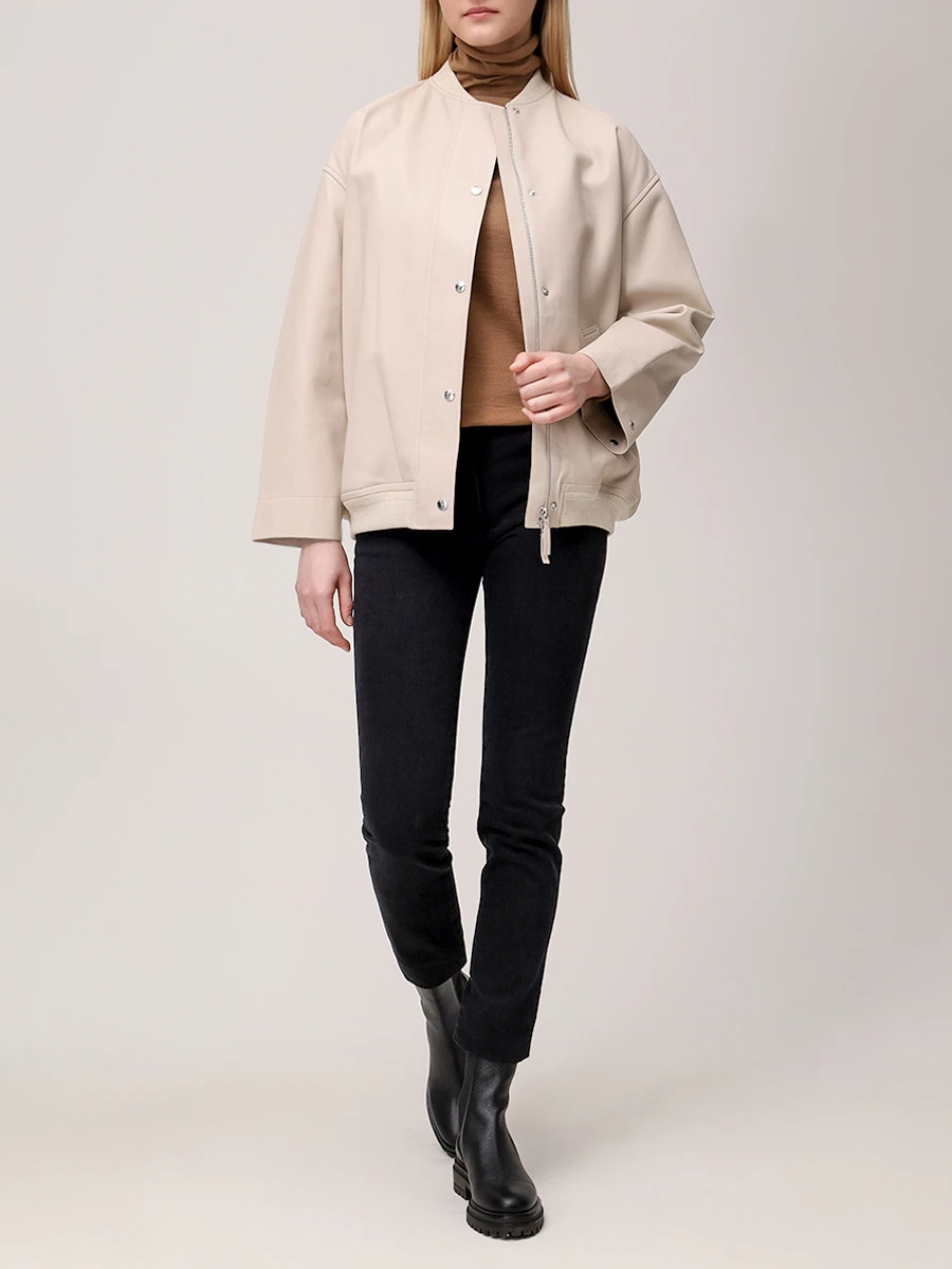 Бомбер кожаный