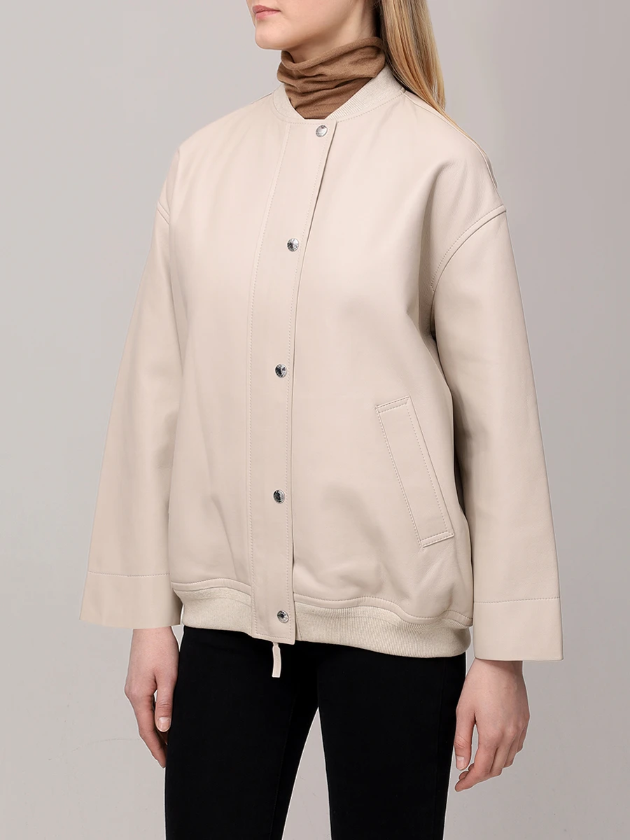 Бомбер кожаный