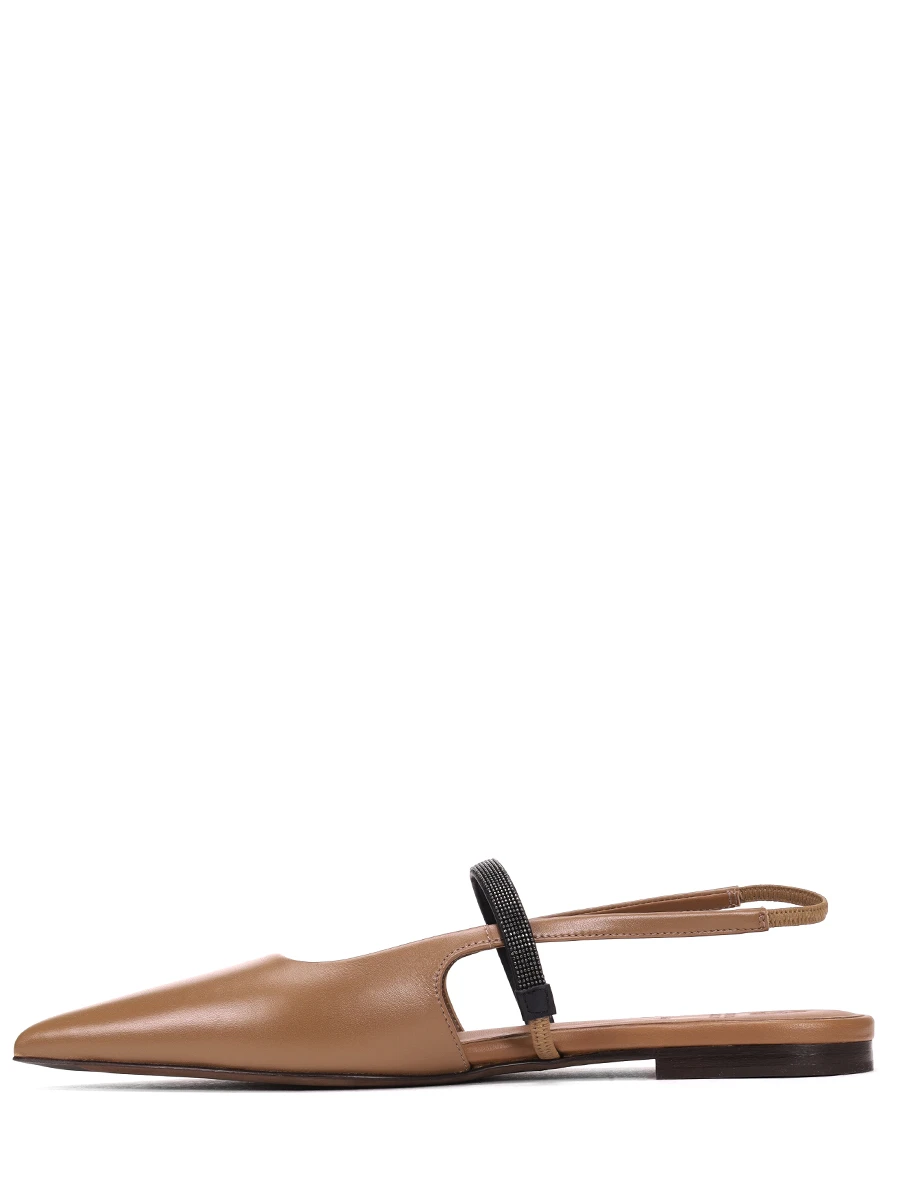 Балетки кожаные