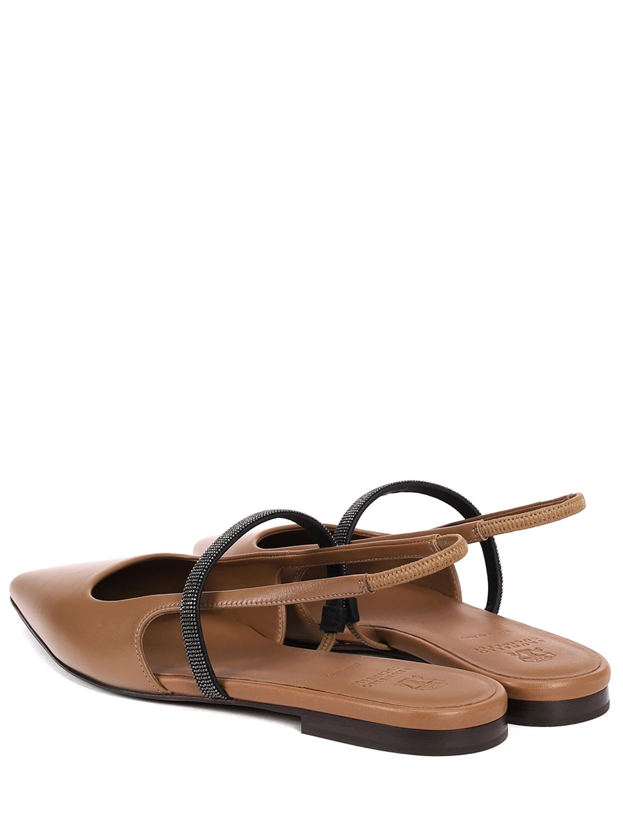 Балетки кожаные