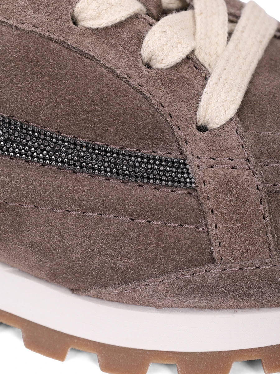 Кроссовки замшевые