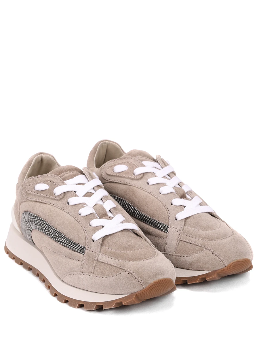 Кроссовки замшевые