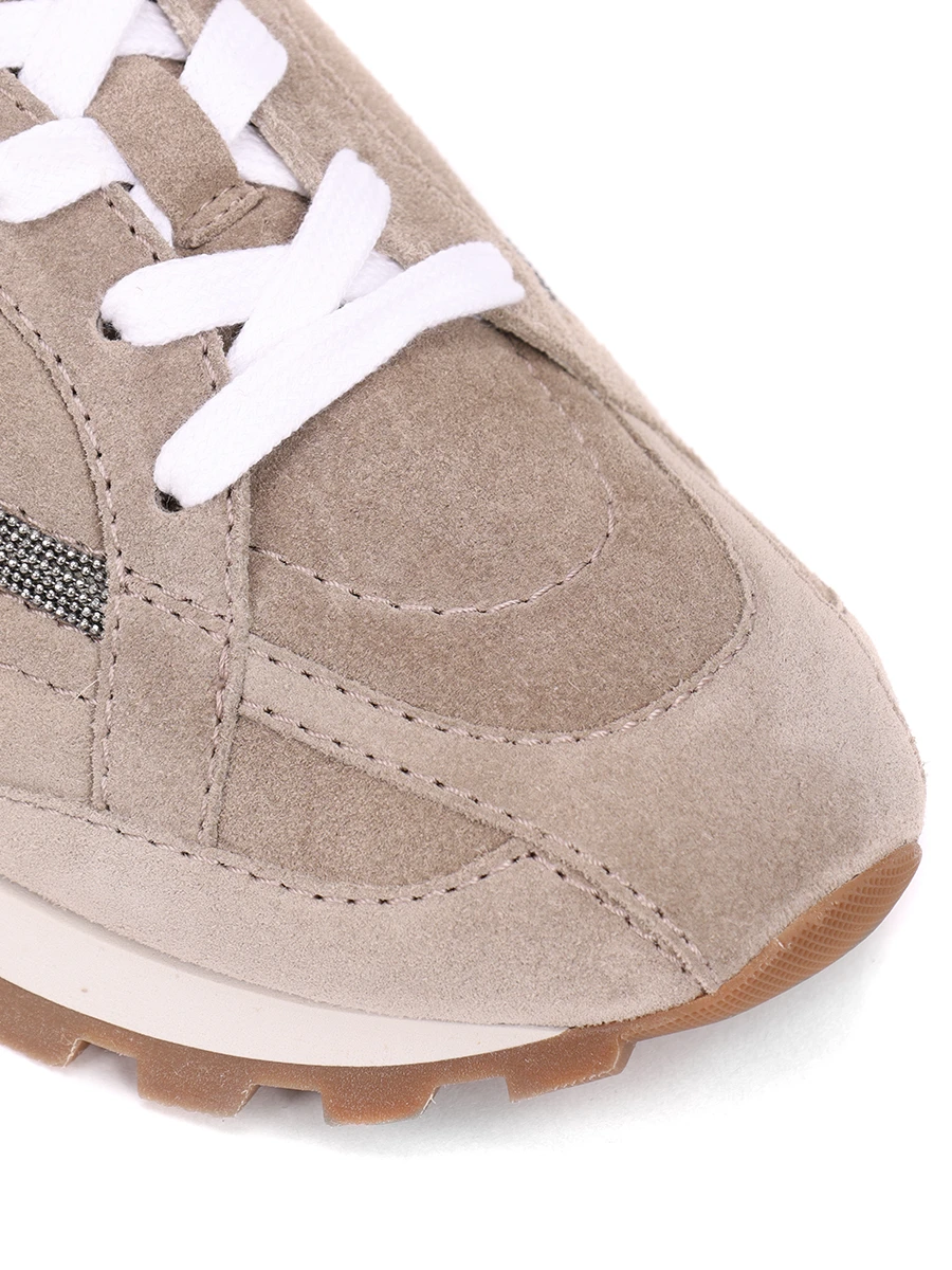 Кроссовки замшевые