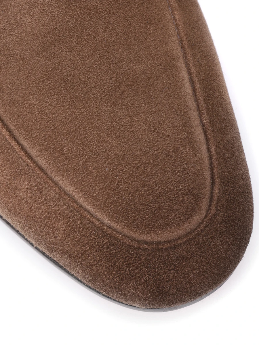 Лоферы замшевые