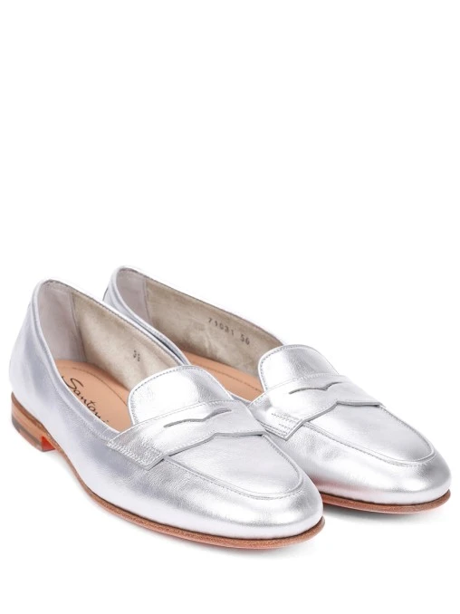 Лоферы кожаные SANTONI