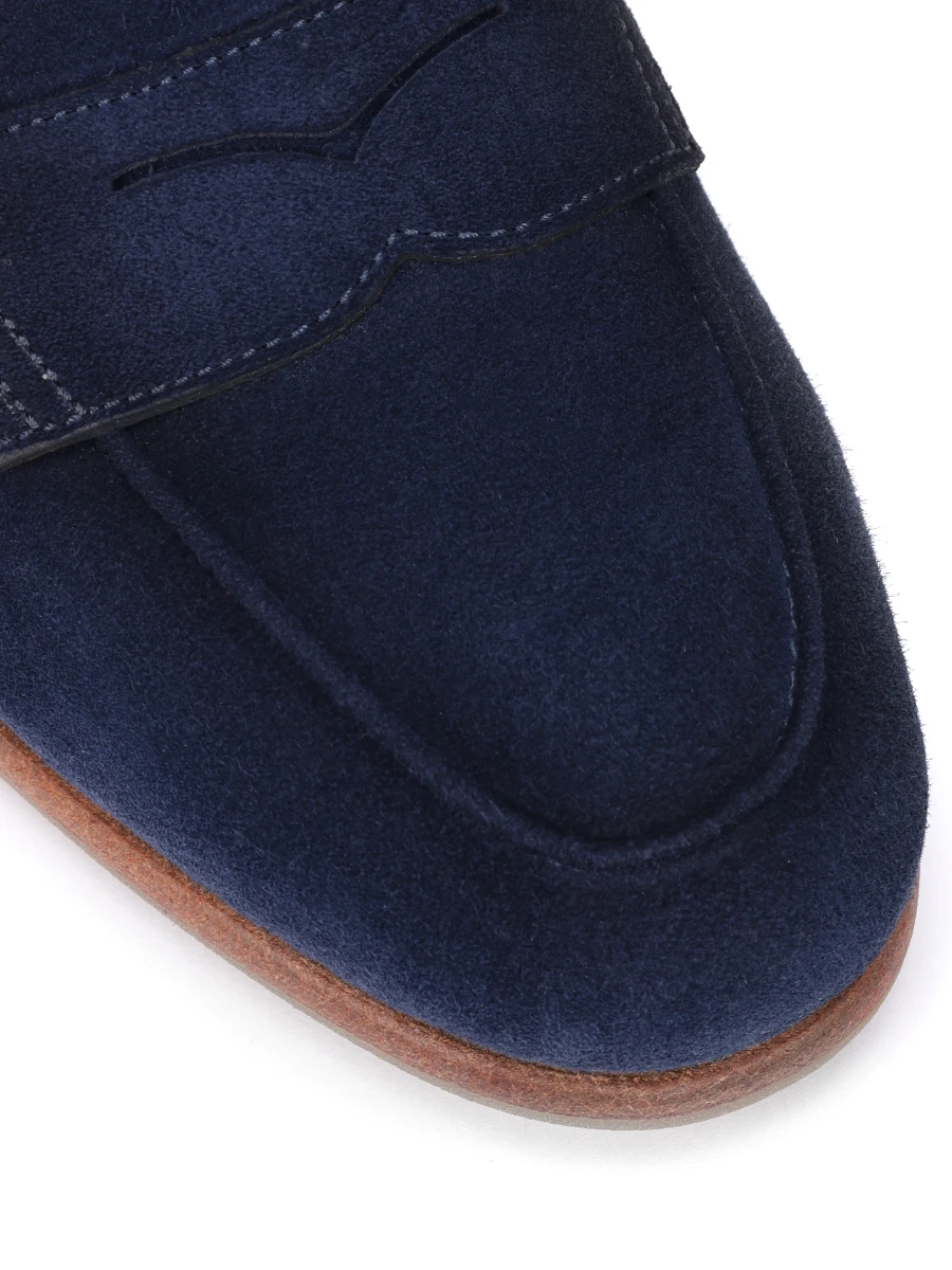 Лоферы замшевые