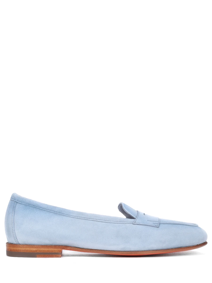 Лоферы замшевые