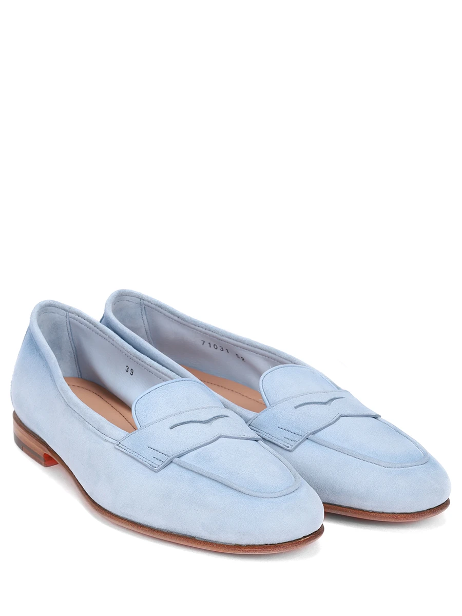 Лоферы замшевые