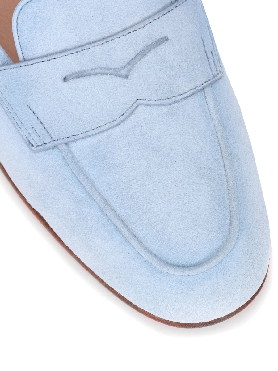 Лоферы замшевые