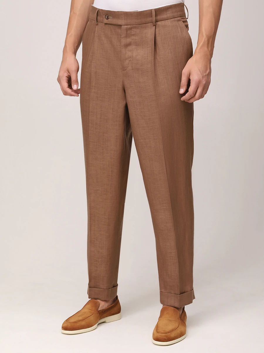 Брюки льняные