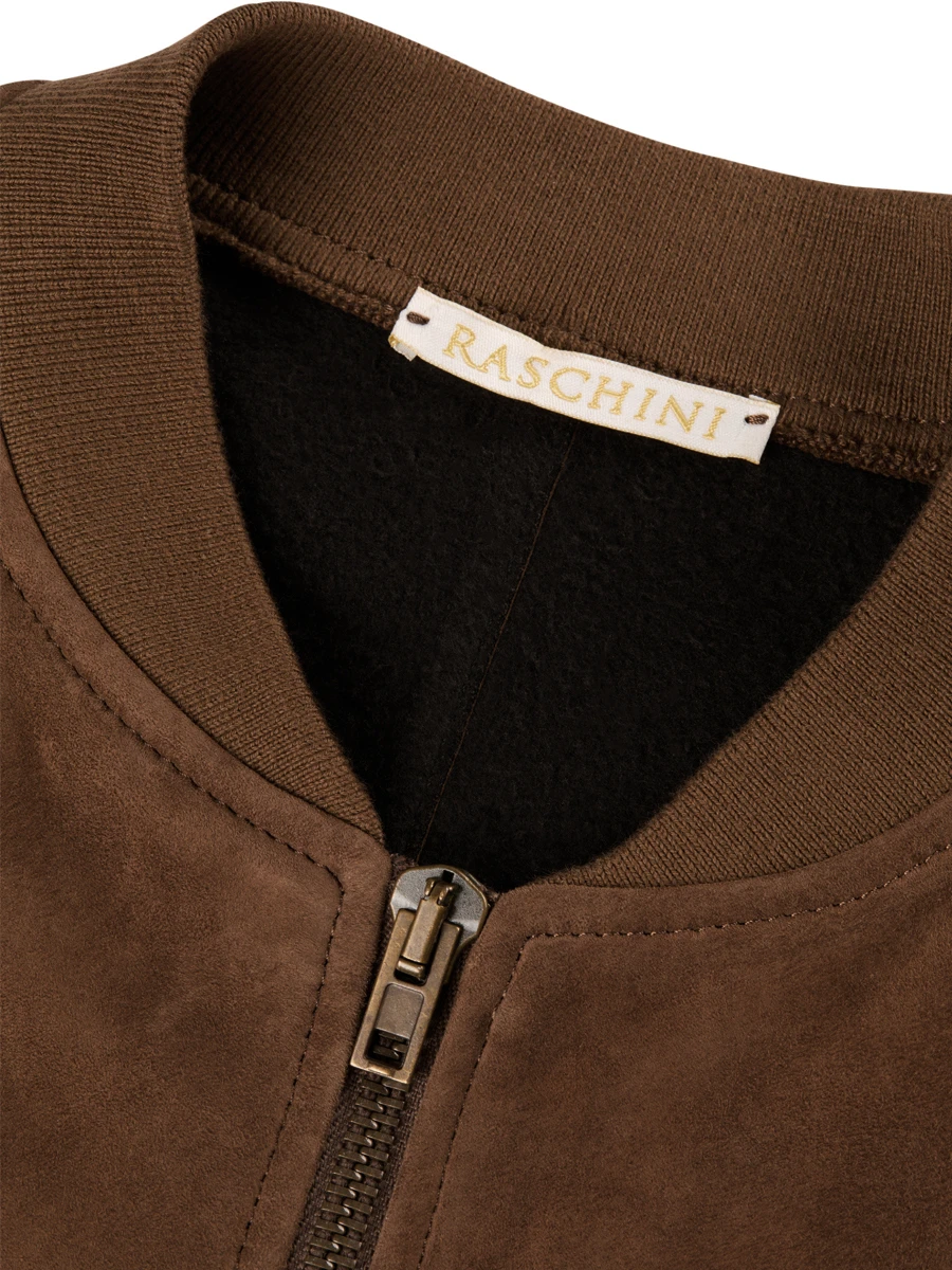 Бомбер замшевый