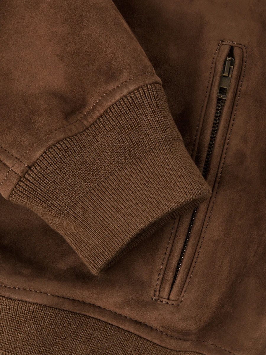 Бомбер замшевый