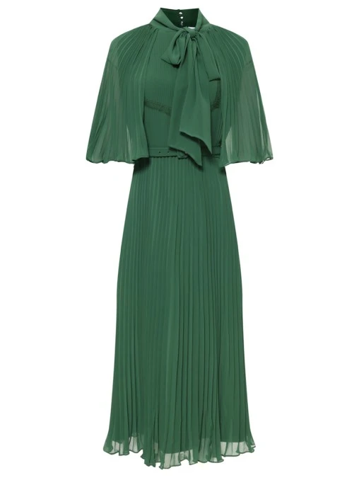 Платье плиссированное SELF-PORTRAIT