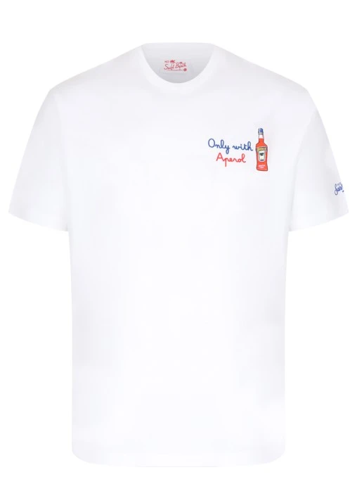 Футболка хлопковая с принтом MC2 SAINT BARTH