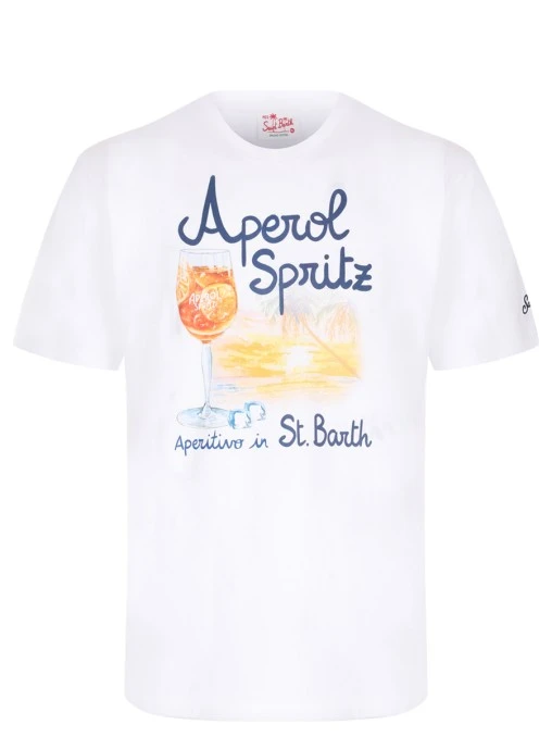 Футболка хлопковая с принтом MC2 SAINT BARTH