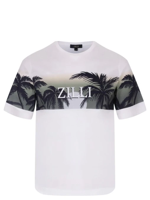Футболка хлопковая с принтом ZILLI
